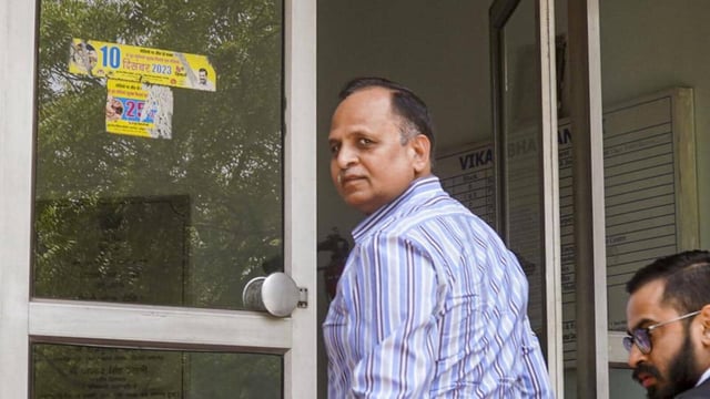 Satyendar Jain appears before the Anti-Corruption Branch on June 6, 2025. (PTI)