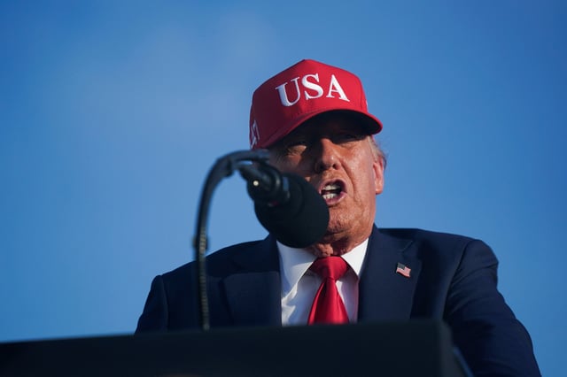 U.S. President Donald Trump speaks at an event hosted by America250 in Des Moines, Iowa, U.S., July 3, 2025. REUTERS/Nathan Howard