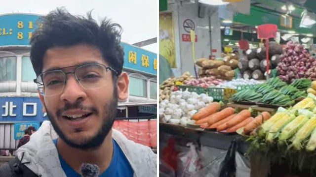 An Indian gave a glimpse of a local market in China. 