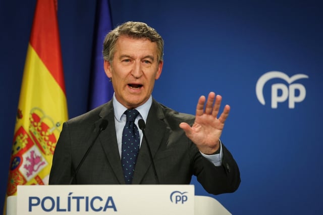 Spanish conservative opposition leader Alberto Nunez Feijoo scents blood with the Socialists in a moment of weakness