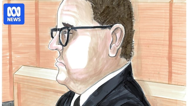 A court sketch of Keith Russell Yandle.