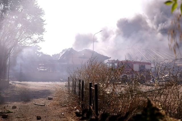 Explosión en una gasolinera de Prenestino, Roma