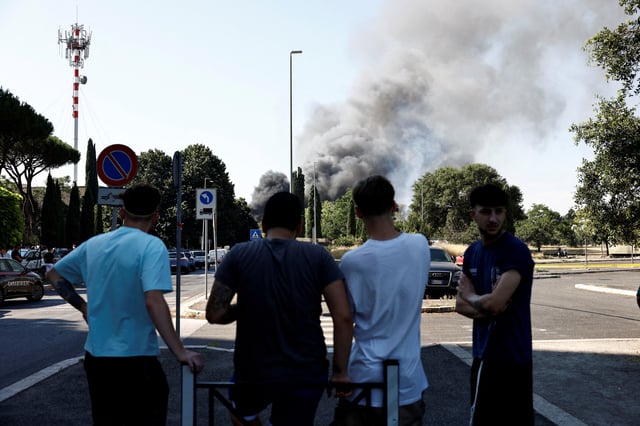 Rome: les images de l'énorme explosion d'une station-service, causant au moins 10 blessés