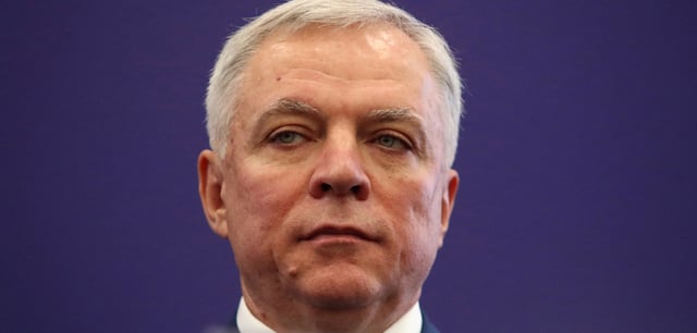 Transneft-Vizechef Andrej Badalow 2023 in Sankt Petersburg