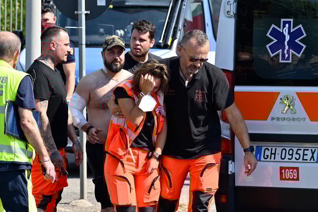 Rettungskräfte am Einsatzort