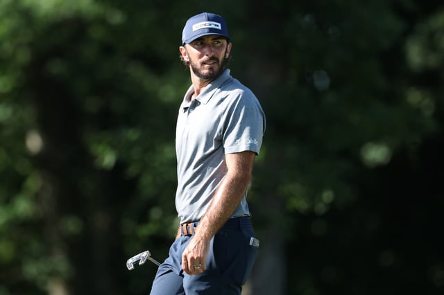 Max Homa of the United States looks on from the 13th tee during the first round of the John Deere Classic 2025 at TPC Deere Run on July 03, 2025 in Silvis, Illinois.