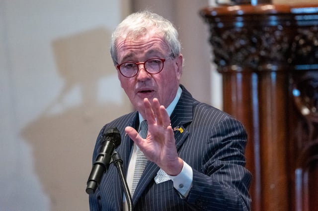 New Jersey Governor Phil Murphy speaks before signing an executive order for a new clemency program that will pardon thousands of people as Newark and the nation celebrates Juneteenth on June 19, 2024 in Newark, New Jersey.