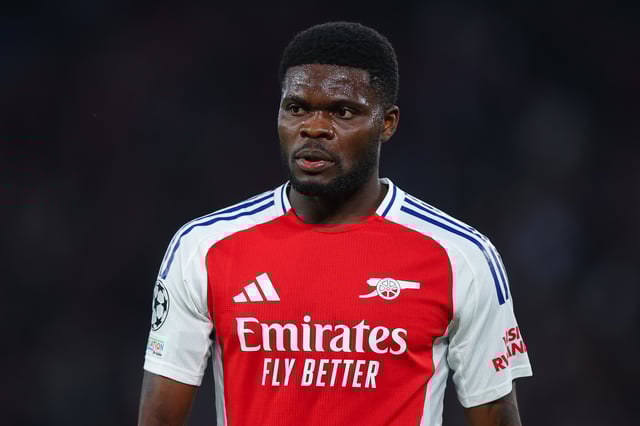 Thomas Partey of Arsenal during the UEFA Champions League 2024/25 Semi Final Second Leg match between Paris Saint-Germain and Arsenal FC at Parc des Princes on May 07, 2025 in Paris, France.