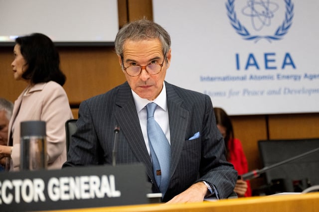 International Atomic Energy Agency (IAEA) Director General Rafael Grossi waits for an emergency meeting of the agency’s Board of Governors to discuss the situation in Iran following the U.S. attacks on the country’s nuclear facilities, at the IAEA headquarters in Vienna, Austria, June 23, 2025. REUTERS/Elisabeth Mandl/File Photo
