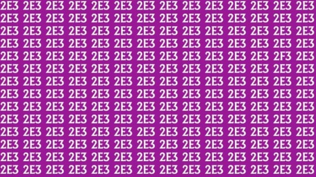 Optical illusion: Can you spot the hidden 2F3?