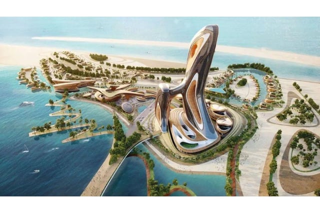 A rendering of Akon city, designed to be a top tourism destination in Senegal.