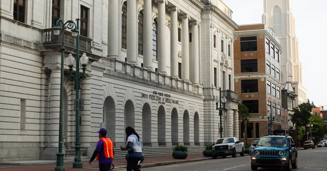 The Fifth Circuit Court of Appeals building in downtown New Orleans on July 1, 2025.