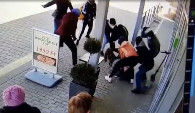Ein Video dokumentiert eine brutale Attacke mutmaßlicher Linksextremisten in Budapest. Sie sollen der sogenannten Hammerbande angehören.