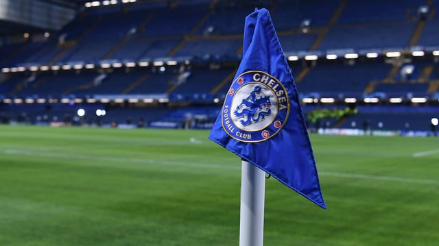Eine Eckfahne an der Stamford Bridge