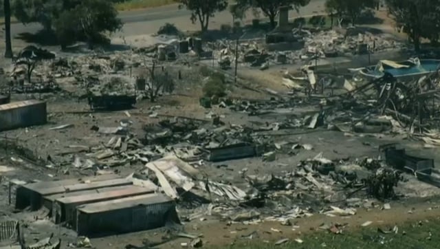 The aftermath of a massive fire at a fireworks facility in Yolo County. (July 2, 2025)