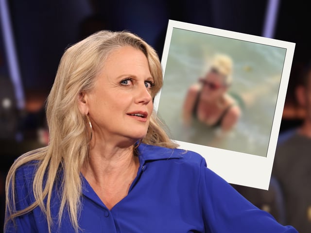 Barbara Schöneberger überrascht ihre Fans mit einem freizügigen Schnappschuss. (Fotomontage)