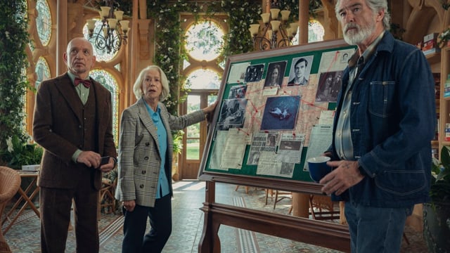 Sir Ben Kingsley, Helen Mirren and Pierce Brosnan star in The Thursday Murder Club