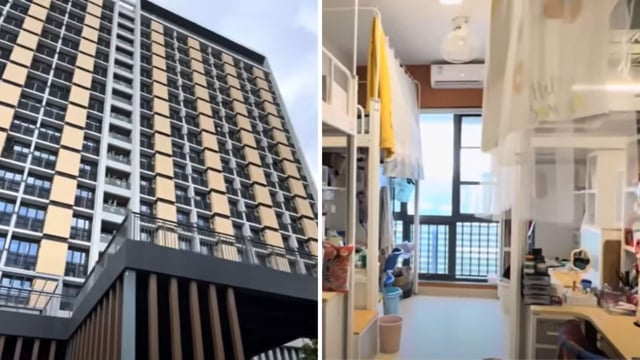 An Indian engineering student gave a tour of her hostel in China. 