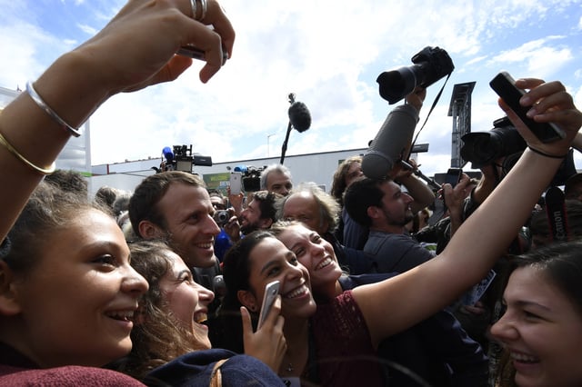 Emmanuel Macron en 2016 alors qu’il n’était encore que l’ancien ministre de l’économie et candidat à la présidentielle.
