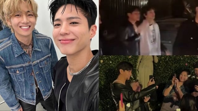 Kim Taehyung and Park Bo-gum are currently in Paris.