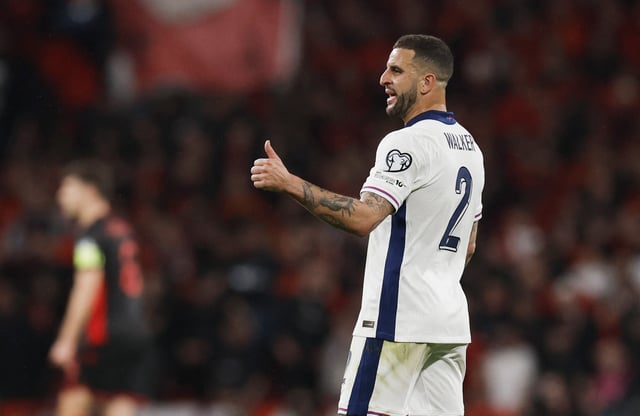 Soccer Football - World Cup - European Qualifiers - Group K - England v Albania - Wembley Stadium, London, Britain - March 21, 2025 England's Kyle Walker reacts Action Images via Reuters/Andrew Couldridge/File Photo