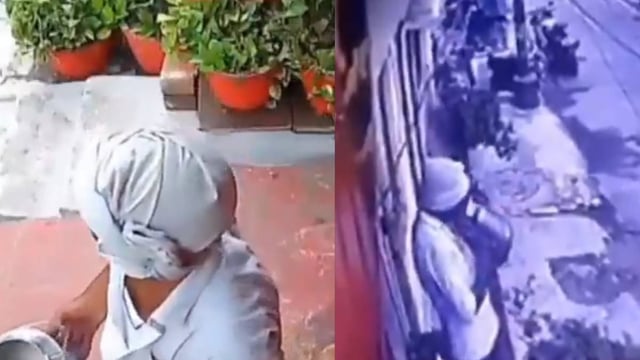 Milkman Caught on CCTV Spitting in Milk | Image: X