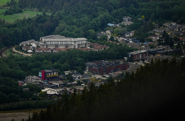 Apartments, condos and houses are seen in downtown Squamish, B.C., on Thursday, June 26, 2025. THE CANADIAN PRESS/Darryl Dyck