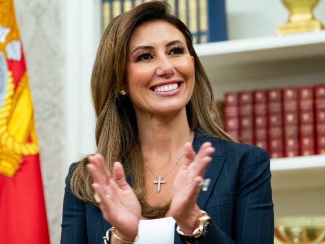 Alina Habba, interim US attorney for New Jersey, during a swearing-in ceremony in the Oval Office of the White House in Washington, DC, US, on Friday, March 28, 2025. Habba, who represented US President Donald Trump in several high-profile lawsuits before his 2024 election victory, was announced as the interim US Attorney for New Jersey on Monday. Photographer: Bonnie Cash/UPI/Bloomberg via Getty Images