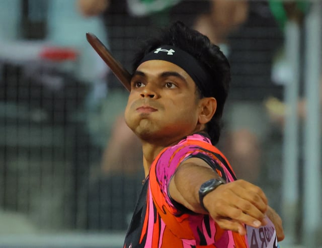 Athletics - Diamond League - Lausanne - Stade Olympique de la Pontaise, Lausanne, Switzerland - August 22, 2024 India's Neeraj Chopra in action during the men's javelin throw REUTERS/Denis Balibouse/File Photo