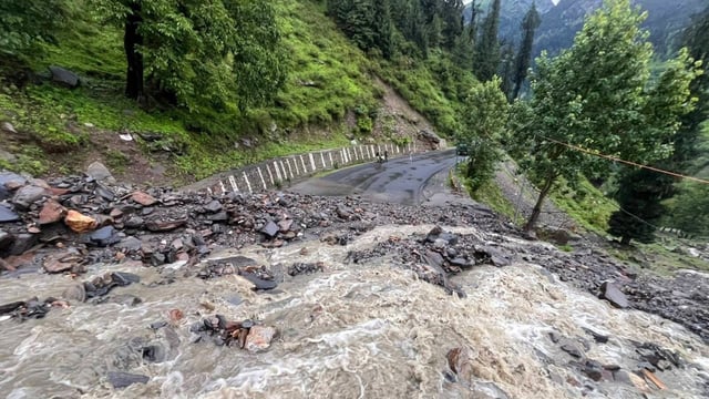 Heavy and incessant rains across Himachal Pradesh have led to many roads being blocked.