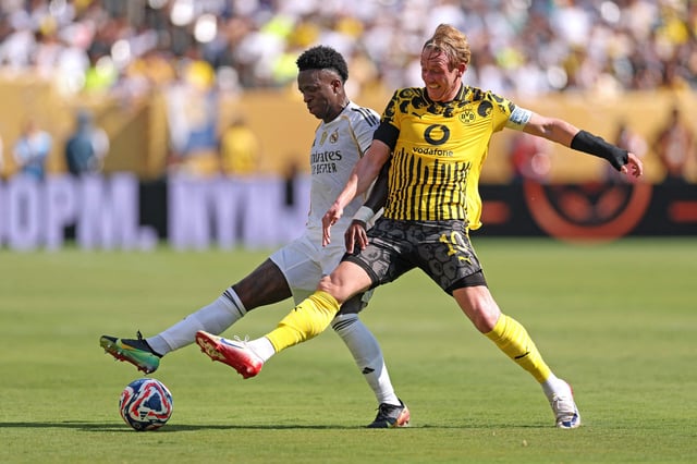 Julian Brandt und der BVB konnten erst in der Schlussphase gegen die Superstars von Real Madrid um Weltfußballer Vinícius Júnior an der Überraschung schnuppern.