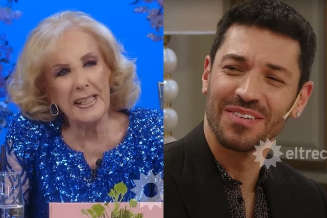 Juan Ingaramo debutó en la mesa de Mirtha Legrand y le dio vergüenza una pregunta que le hizo ella sobre una escena de la obra &#34;Pretty Woman&#34; (Capturas de pantalla)