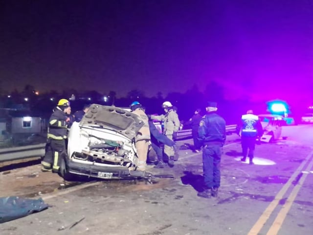 Triple choque en Concordia, Entre Ríos. Foto: Policía de Entre Ríos