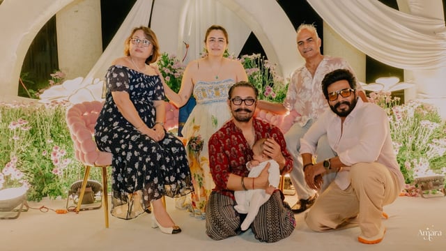 Aamir Khan joined Vishnu Vishal, Jwala Gutta, their daughter Mira and the rest of the family members in Hyderabad.
