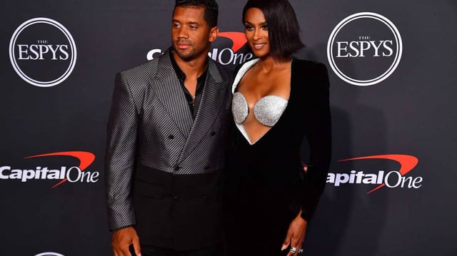 New York Giants quarterback Russell Wilson and recording artist Ciara