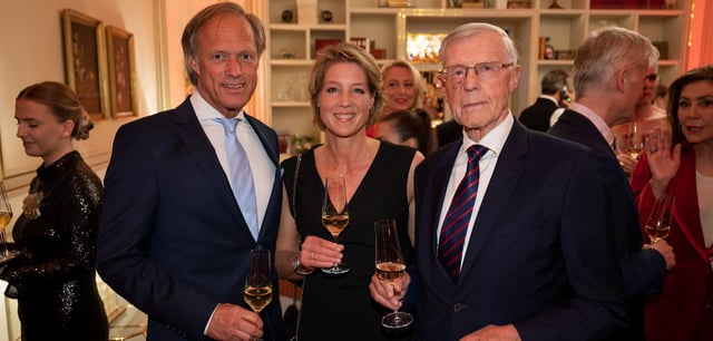 Gerhard Delling, Christina Block und ihr Vater Eugen Block (v.l.)