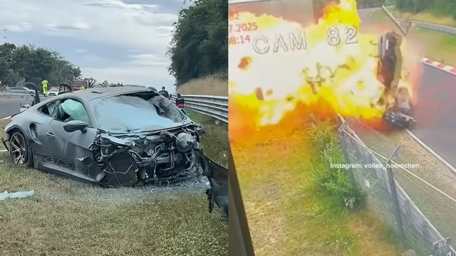 bmw and porsche crash