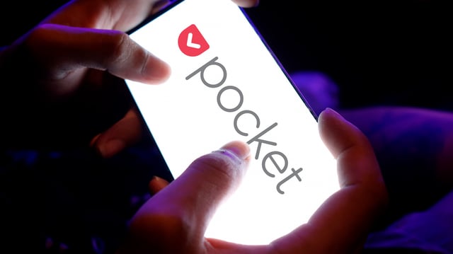 Smartphone mit Pocket-Logo