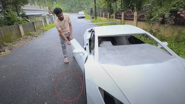Indian-Made Lamborghini: Kerala Man Developes Luxurious Car With Alto Wheels And Scrap Parts (VIDEO)