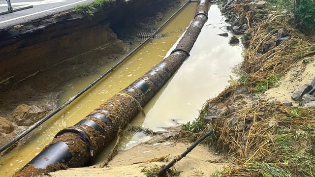 Flood damage in the Town of Southern Pines, North Carolina on July 6, 2025. Credit: Town of Southern Pines