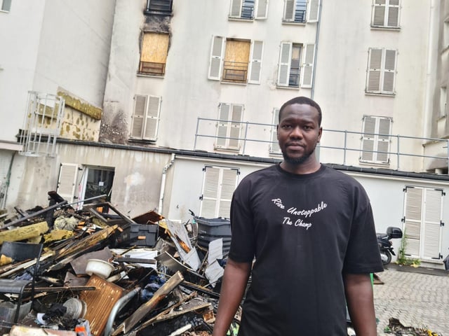 Perché au sixième étage, Fousseynou Cissé a sauvé la vie de 6 personnes, dont quatre ans, bloqués dans un immeuble incendie, le 5 juillet 2025.