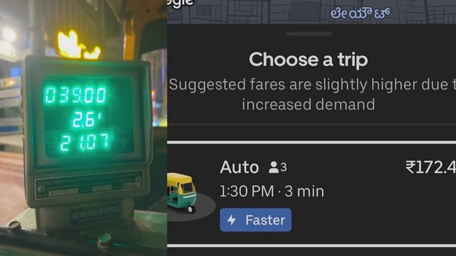 Bengaluru Women&#39;s Comparison On Auto Fare Goes Viral, &#39;₹39 On Meter But ₹172 On App&#39; Sparks Debate On Internet