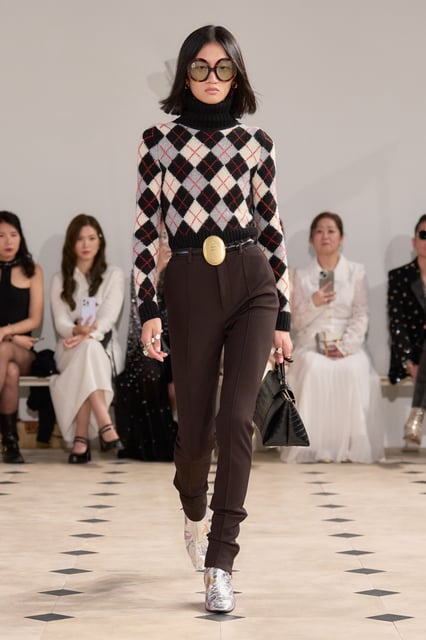 Celine's new designer Michael Rider introduced plenty of historical references from the French luxury house's archives as well as his own history.