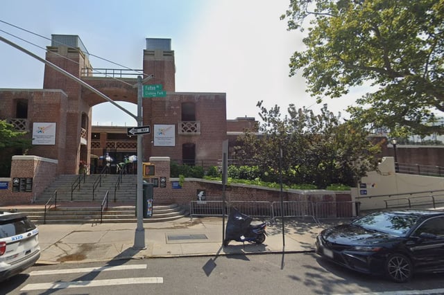 An entrance to Crotona Park on East 173rd Street and Fulton Avenue in the Bronx.
