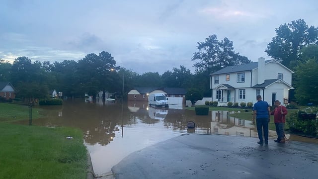 North Carolina faced flash floods from Tropical Depression Chantal, leading to evacuations and rescues in Orange County.