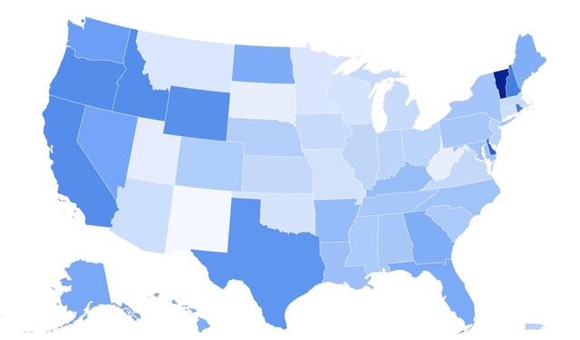 A map shows the impact of the Trump administration withholding funding for each state and the District of Columbia.