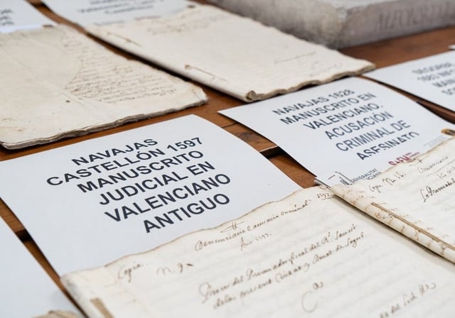 Imagen de algunos de los manuscritos recuperados