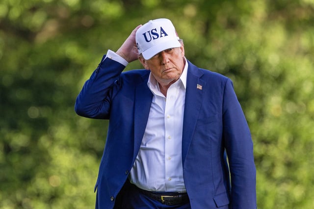 President Donald Trump walks on the south lawn of the White House on July 06, 2025 in Washington, DC. President Trump is returning from a 4th of July weekend in Bedminster.