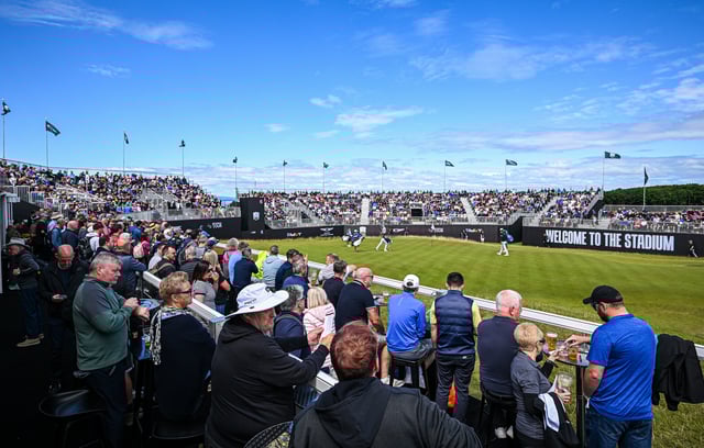 General view of the 6th hole on day two of the Genesis Scottish Open at The Renaissance Club on July 12, 2024 in North Berwick, United Kingdom.