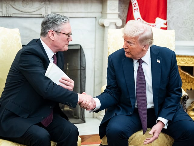 Washington, DC - February 27 : President Donald J Trump meets with British Prime Minister Keir Starmer in the Oval Office at the White House on Thursday, Feb 27, 2025 in Washington, DC. (Photo by Jabin Botsford/The Washington Post via Getty Images)